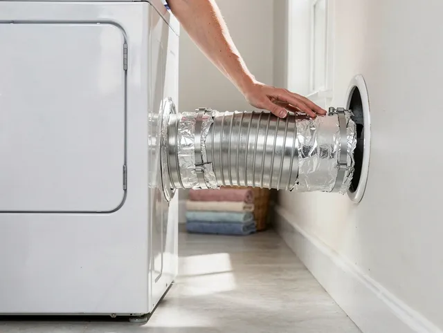 Professional dryer vent hose installation by Stamford Dryer Vent Cleaning in Stamford
