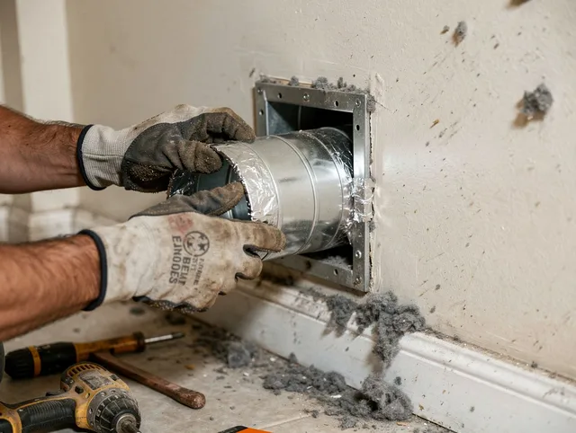 Professional dryer vent repair and installation by Stamford Dryer Vent Cleaning in Stamford